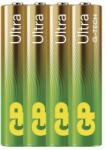 GP Batteries GP Alkáli elem ULTRA AAA (LR03) - 4 db 1013124100