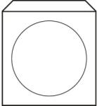 Harmanec-Kuvert CD-boríték 125 x 125 mm-es papír ablakkal