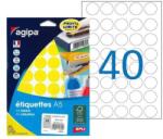 agipa A5 kerek címkék 24 mm, sárga