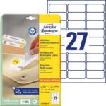 Avery Zweckform Univerzális, levehető címkék 63, 5x29, 6 mm, Avery A4, 25+5 lap