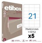 etibox Univerzális címkék 70x42, 4 mm Etibox A4 100 lap