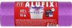 Alufix Elasztikus FIX LDPE újrazárható szemeteszsákok 64x70cm 60 ℓ/10db 21mic lila