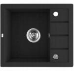 Laveo Trzynastka, 1 rekeszes gránit mosogató 570x495x185 mm, fekete, LAV-SBP_713B (LAV-SBP_713B)