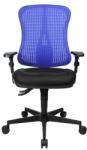 Topstar Irodai forgószék Head Point SY - BC08 fekete-kék / Állítható magasságú karfa / Szőnyegpadlóhoz való görgő