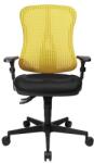 Topstar Irodai forgószék Head Point SY - BC09 fekete-sárga / Állítható magasságú karfa / Szőnyegpadlóhoz való görgő