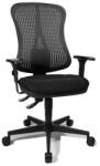 Topstar Irodai forgószék Head Point P - BC00 fekete-fekete / Állítható magasságú karfával / Szőnyegpadlóhoz való görgő