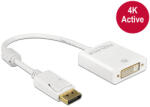 Delock Adapter Displayport 1.2-Dugós Csatlakozó - DVI-Csatlakozóhüvely 4K Aktív, Fehér