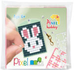 Pixelhobby Pixel kulcstartókészítő szett 1 kulcstartó alaplappal, 3 színnel, nyuszi (23119) (PXL-23119) - officetrade
