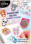DERFORM Gyémántfestés szett, 6 db matrica, 500 csillogó kövecske, Kidea, vidám állatok (DFM-NDWZKA)