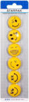 STARPAK Smiley, emoji mágnes szett, 6 db-os, sárga (STK-378346) - officetrade
