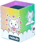 NEBULO Cicás asztali ceruzatartó, karton 8x8x10cm, Nebulo (ALI-ITP-CICA) - officetrade