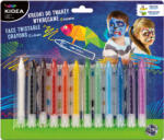 DERFORM Arcfestő krétakészlet, 12 db-os, kitekerhető krétákkal, Kidea (DFM-KDTW12KA) - officetrade