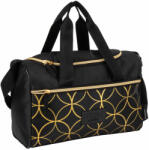 DERFORM Lányos sporttáska, 35x21x15cm, DF39, fekete-arany (DFM-TPBDF39) - officetrade