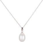 JwL Luxury Pearls Colier din argint cu perla dreapta 45cm JL0436 55 cm