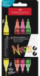 Faber-Castell Black Edition Shake&Paint Neon 4 db kétvégű akrilfilctoll készlet (FABER-CASTELL_FC285505) (FABER-CASTELL_FC285505)
