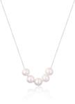 JwL Luxury Pearls Gyengéd ezüst nyaklánc valódi folyami gyöngyökkel JL0782