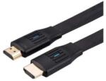 Valueline Kábel HDMI 2.1 HDMI - HDMI, Flat kábel, 8K@60Hz, Ethernet M/M, 1m, fekete (11.99. 5906-20) (11.99.5906-20)