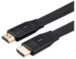 Valueline Kábel HDMI 2.1 HDMI - HDMI, Flat kábel, 8K@60Hz, Ethernet M/M, 2m, fekete (11.99. 5907-10) (11.99.5907-10)
