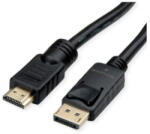 Roline Kábel DisplayPort 1.2 DP - HDMI 4K@60Hz, M/M, 10m, fekete (11.04. 5777-5) (11.04.5777-5)