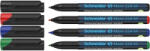 Schneider Alkoholos marker készlet, OHP, 1 mm, 'Maxx 224 M', 4 különböző szín (TSC224V4) (TSC224V4)