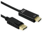 Roline Kábel DisplayPort 1.2 DP - HDMI (UHDTV) 4K@60Hz, M/M, 2m, fekete (11.04. 5996-10) (11.04.5996-10)