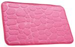 Mercaton Mercaton® poliészter és memóriahabos fürdőszőnyeg, kőmintás, csúszásgátló, rendkívül nedvszívó, rózsaszín, 60 x 40 cm (MCT-APT-AG491B-Pink)