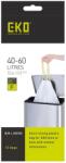 Eko tisztítótasak készlet, 12 db, 40-60 literes, fogantyús, szakadásálló, fehér (337067)