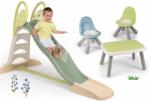 Smoby Set tobogan cu dublu val și măsuță de picnic Toboggan XL Life Smoby lungimea suprafeței de alunecare de 230 cu apă și cu două scăunele KidChair (SM820304-2)