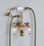Balneum Bronz Antik Kétgombos kerámiás Kádtöltő és Zuhany csaptelep (BL-PM26)