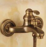 Balneum Bronz Antik hatású Íves Gótikus Kádtöltő és Zuhany csaptelep (BL-PM02)