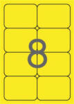 APLI Etikett, 99, 1x67, 7 mm, színes, kerekített sarkú, APLI, neon sárga, 160 etikett/csomag (LCA2874) (02874)