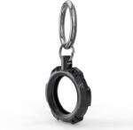 Techsuit - Masszív Páncél Pro Biztonságos Tartó (RSH1) - Apple AirTag Tok, fémgyűrűvel - Fekete tok