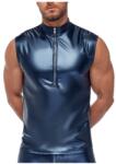  Tank top with zip Top Andio Metallic blue Méret: L - sex-shop