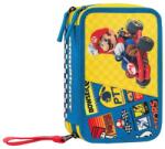 Panini Ученически несесер с пособия Panini Super Mario - Mariokart, Blue, с 3 ципа (73235)