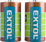 Extol elem klt. 2 db, alkáli, 1, 5V, méret: C (LR14); hosszú élettartam, bliszteren