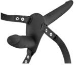 Guilty Toys Strap-on pentru Femei-Double Dildo-Silicon, Negru, Guilty Toys