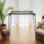 Springos fekete, összehajtható ruhaszárító állvány, 16 m, 15 kg (HA7509) Ruhaszárító