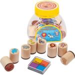 Goki Set de 8 stampile cu animale, tusiera inclusa (GOKI15499)