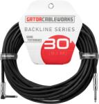 Gator Cableworks Backline Series Strt to RA 9, 1 m Drept - Oblic Cablu de instrument (GCWB-INS-30)