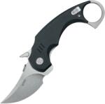 KUBEY Jaw Pikal Karambit Cuțit pliabil Mâner negru G-10 Lamă Beadblast 14C28N 2.52" KU440A