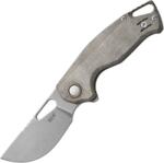 MKM Vincent - Lama Magnacut Sw, Mâner Micarta Canvas Verde, Clip De Sârmă S/s Mk Vcm-gc