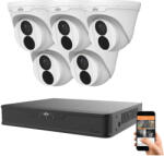 Uniview 5 dome kamerás IP kamera rendszer 4MP