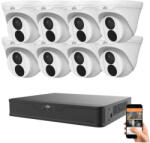 Uniview 8 dome kamerás IP kamera rendszer 4MP