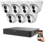 Uniview 7 dome kamerás IP kamera rendszer 4MP