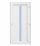 Bastion Usa intrare PVC Eli, 5 camere izolare, 980x2000 mm, deschidere stanga privit din interior, alb