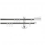 SN Deco Group Galerie cu profil aluminiu Arita, Ø 19mm, dublă albă cu consolă plată, 320 cm Suport draperie