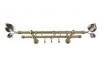 Sn Deco Group Galerie dubla metalica Frunza 19mm, bronz antic, 120 cm, prindere tavan, KIT COMPLET Suport draperie