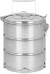 MagicHome Ételhordó MagicHome SS682, rozsdamentes acél, 3x 1200 ml, 16, 8x26, 5 cm