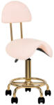 BeautyOne 6001-G háttámlás kozmetikai nyeregszék Szín: rózsaszín