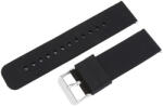  Műanyag okosóra szíj, gyorskioldós, fekete színű, normál hossz, 24mm (9328-7)